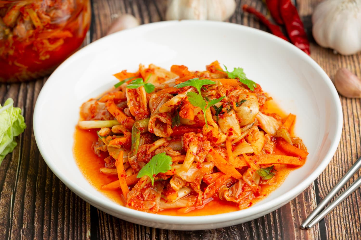 kimchi listo para comer