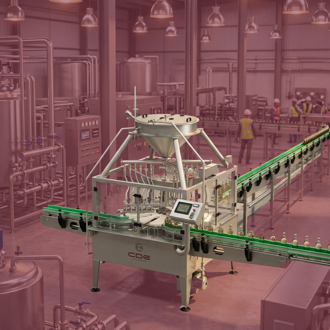 Llenadora rotativa CDE para botellas en línea de envasado de líquidos 